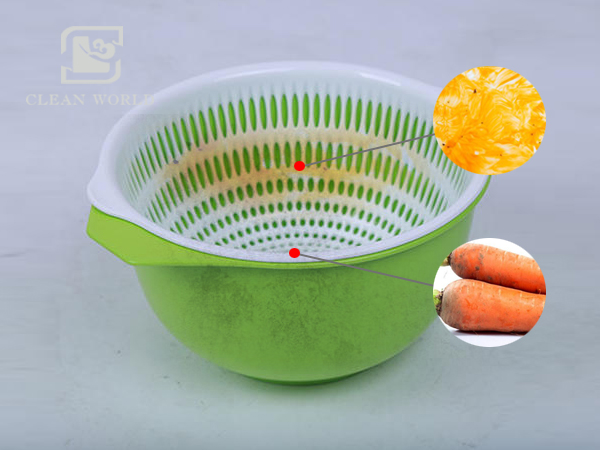 菜篮子上的两种污渍